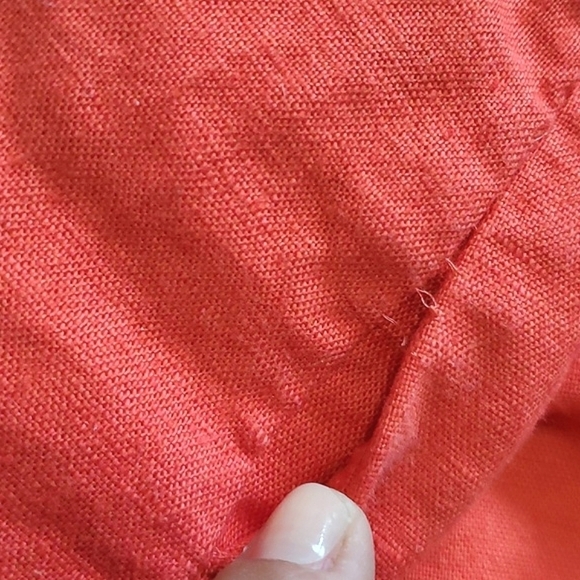 J. Crew Coral Salmon 55% Linen Blend Knee Length Mini Skirt Womens Size 10 - Picture 10 of 13